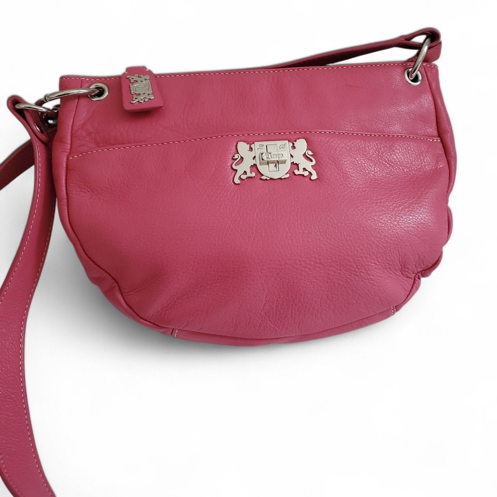 Leonello Borghi Pink Leather Crossbody Bag